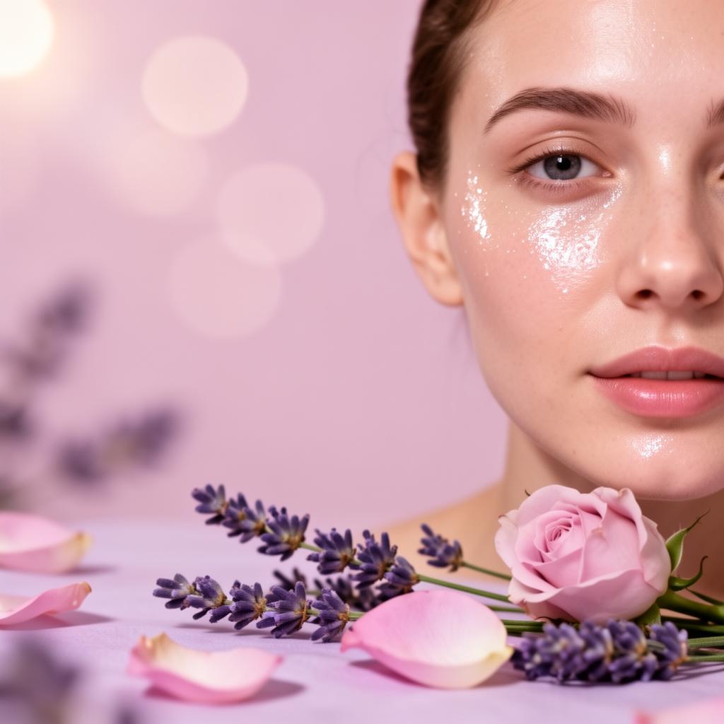 Glowing healthy skin closeup